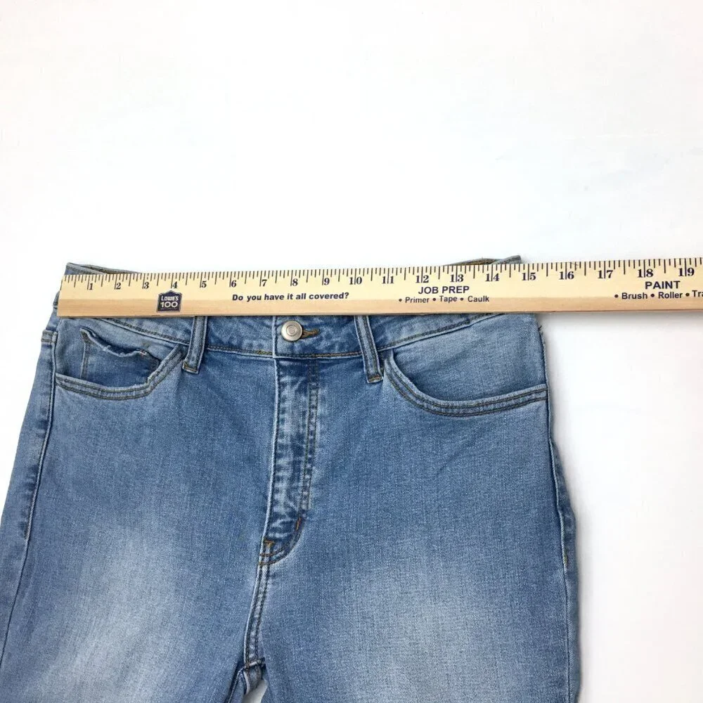 Fashion Nova Women's Jeans Flare Leg High Rise Light Wash Juniors 9 length 32
